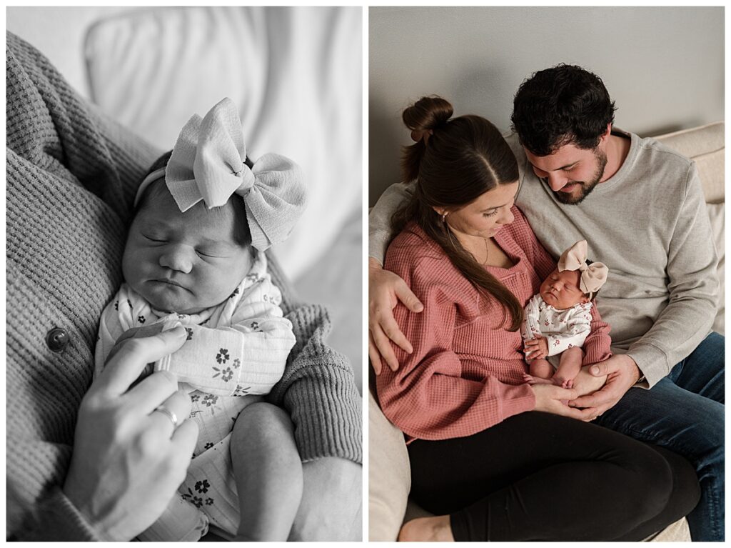 baby bump to one newborn session
